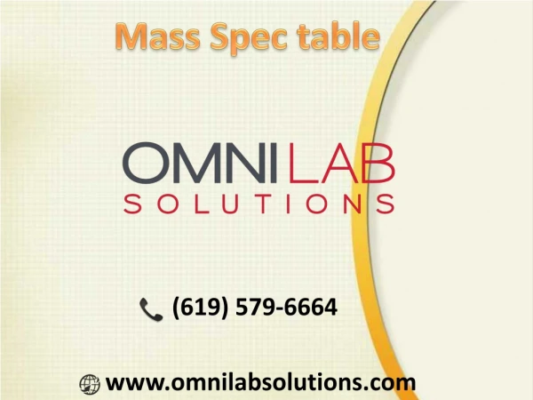 mass spec table