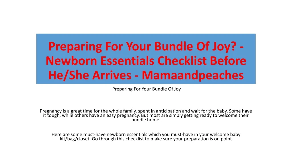 preparing for your bundle of joy newborn essentials checklist before he she arrives mamaandpeaches