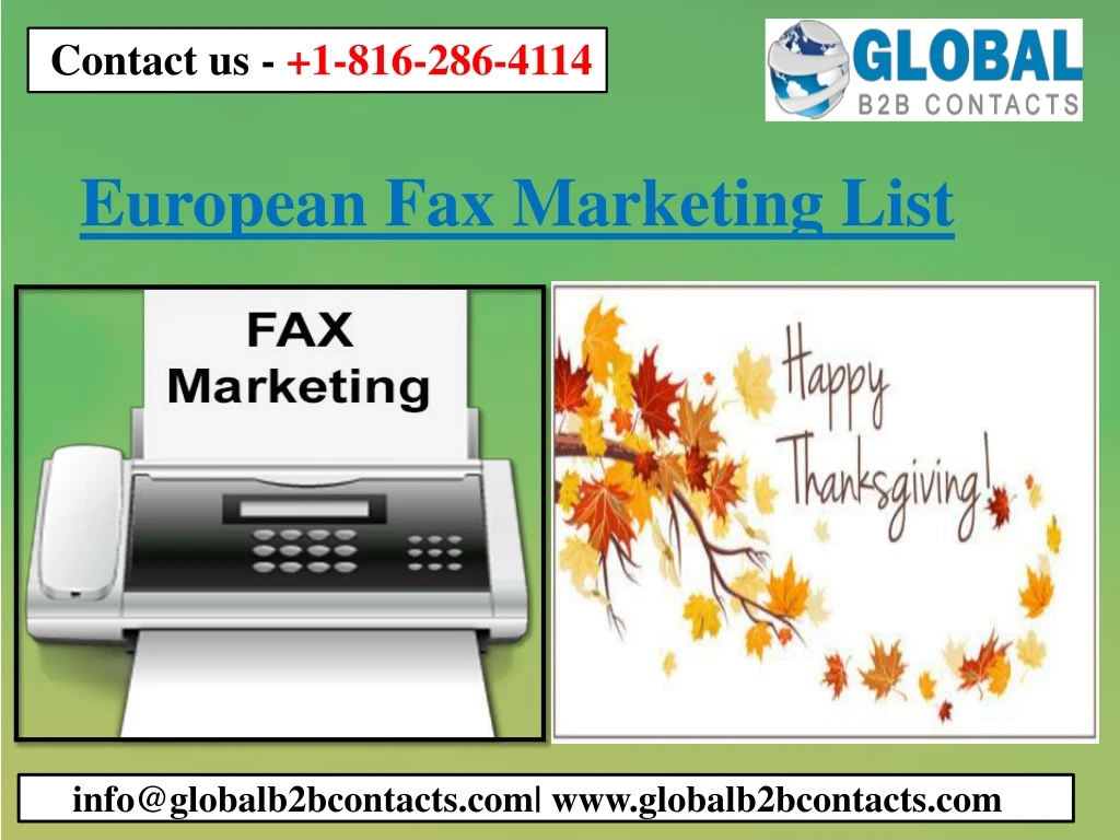 european fax marketing list
