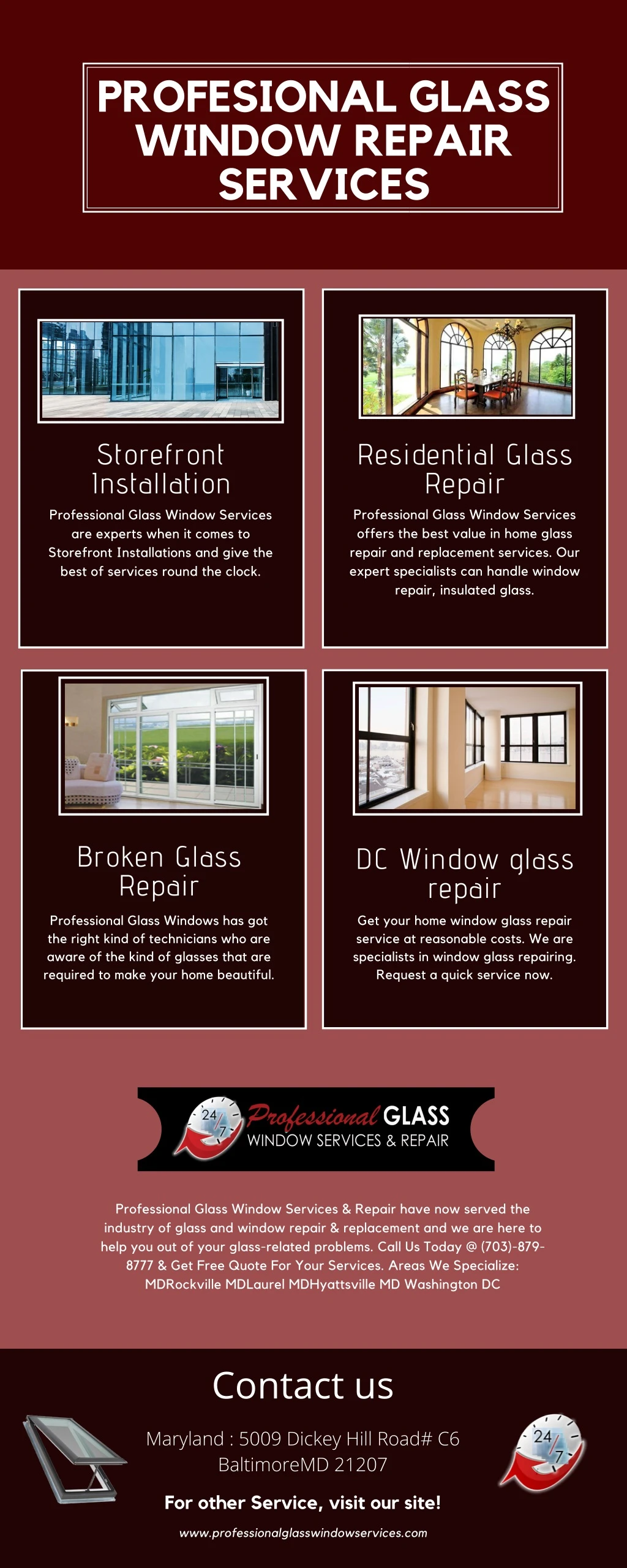 profesional glass window repair services