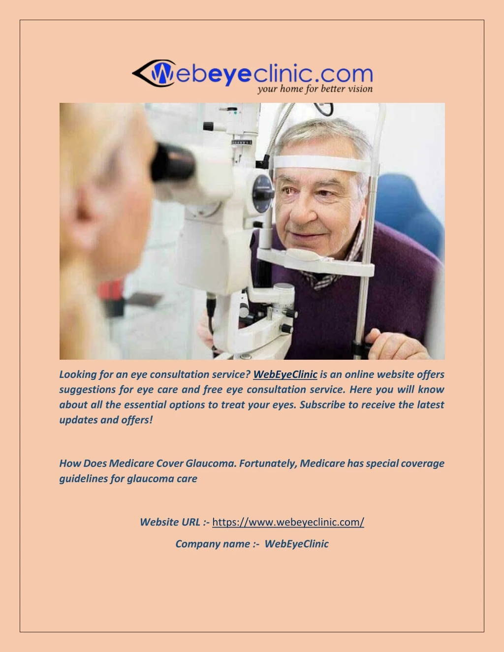 looking for an eye consultation service
