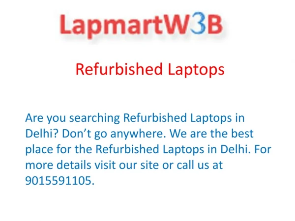 Refurbished Laptops