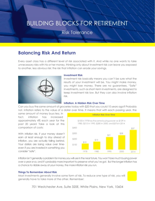 building blocks for retirement