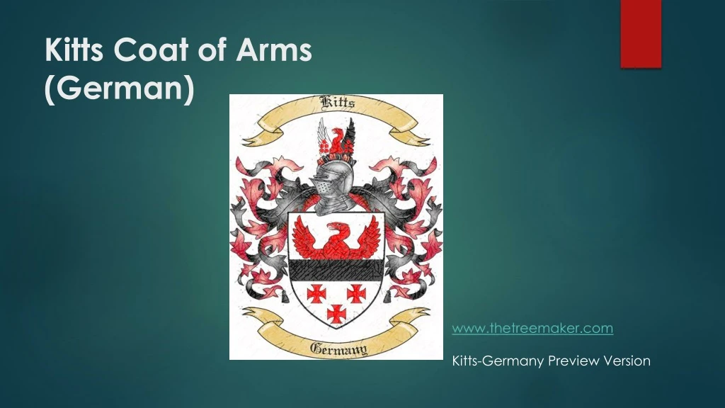 kitts coat of arms german