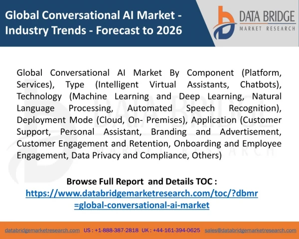 Global Conversational AI Market - Industry Trends - Forecast to 2026