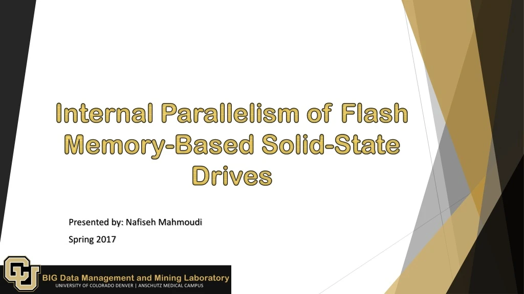 internal parallelism of flash memory based solid state drives