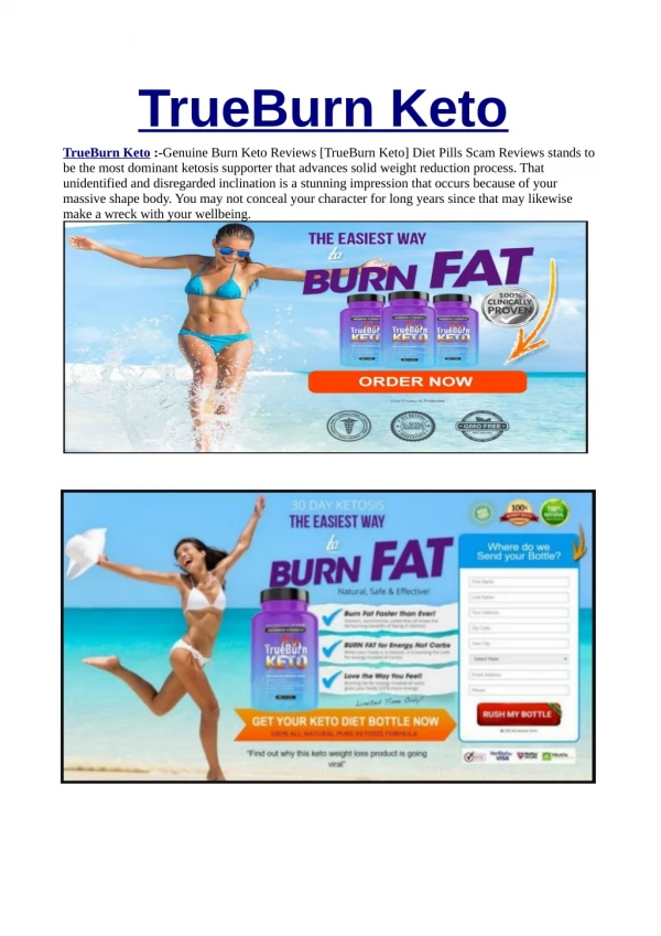 What are the Advantages of True Burn Keto?