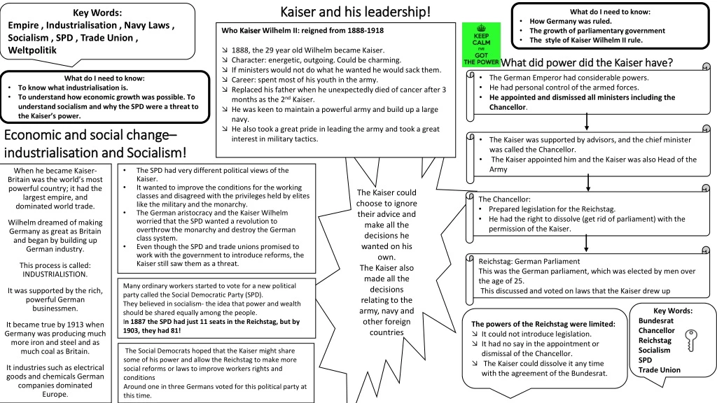kaiser and his leadership