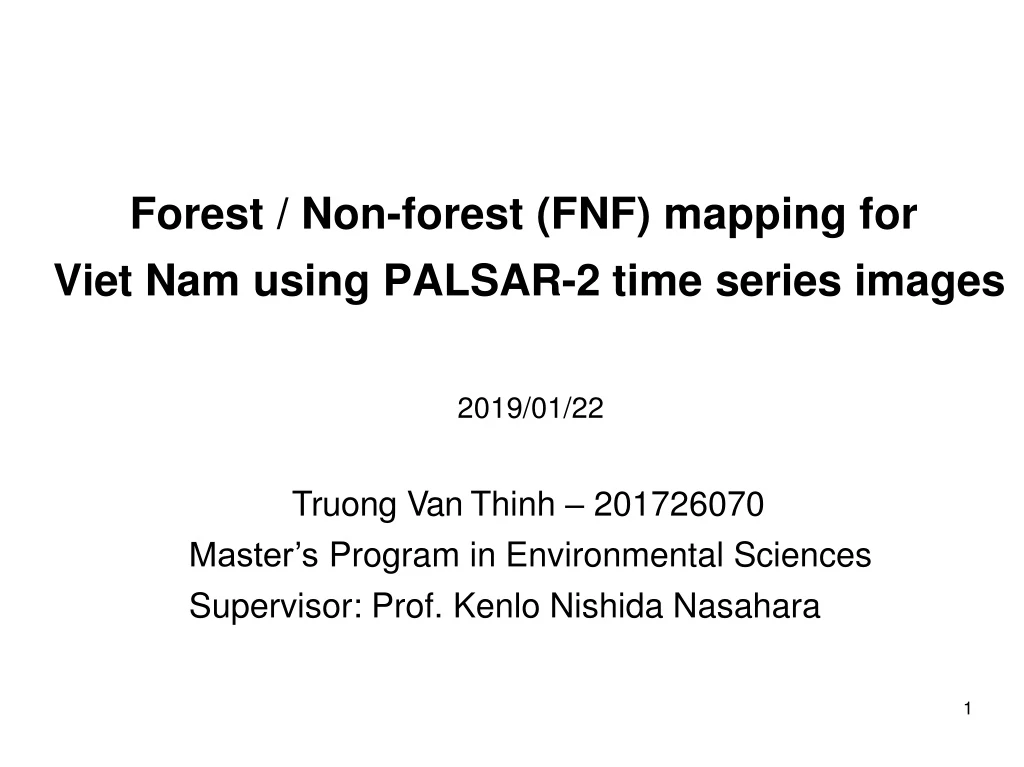 forest non forest fnf mapping for viet nam using palsar 2 time series images