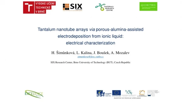 Tantalum nanotube arrays via porous-alumina-assisted electrodeposition from ionic liquid: