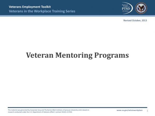 Veteran Mentoring Programs