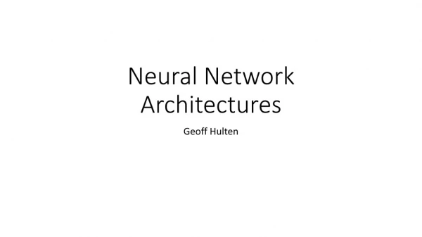Neural Network Architectures