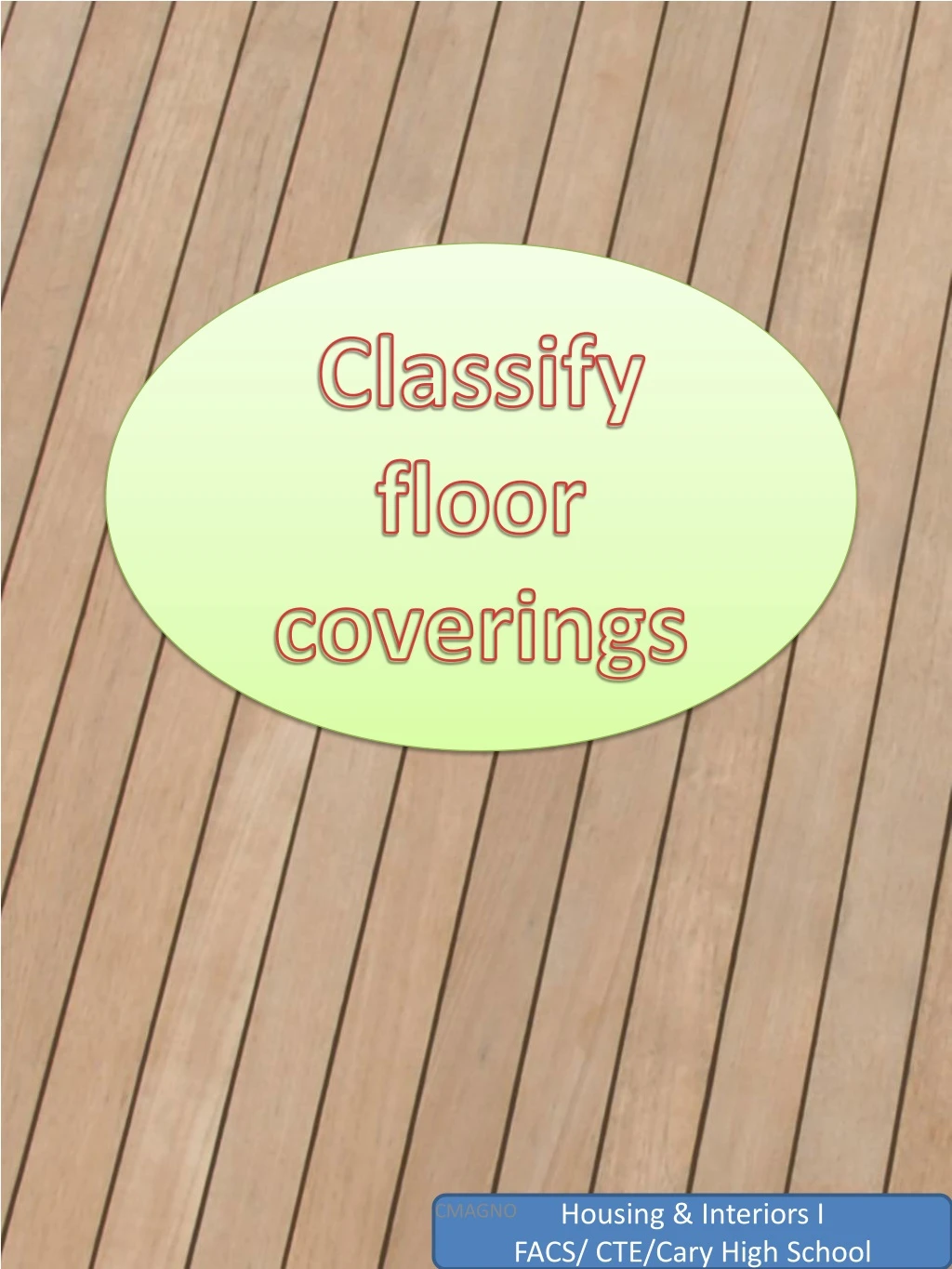 classify floor coverings