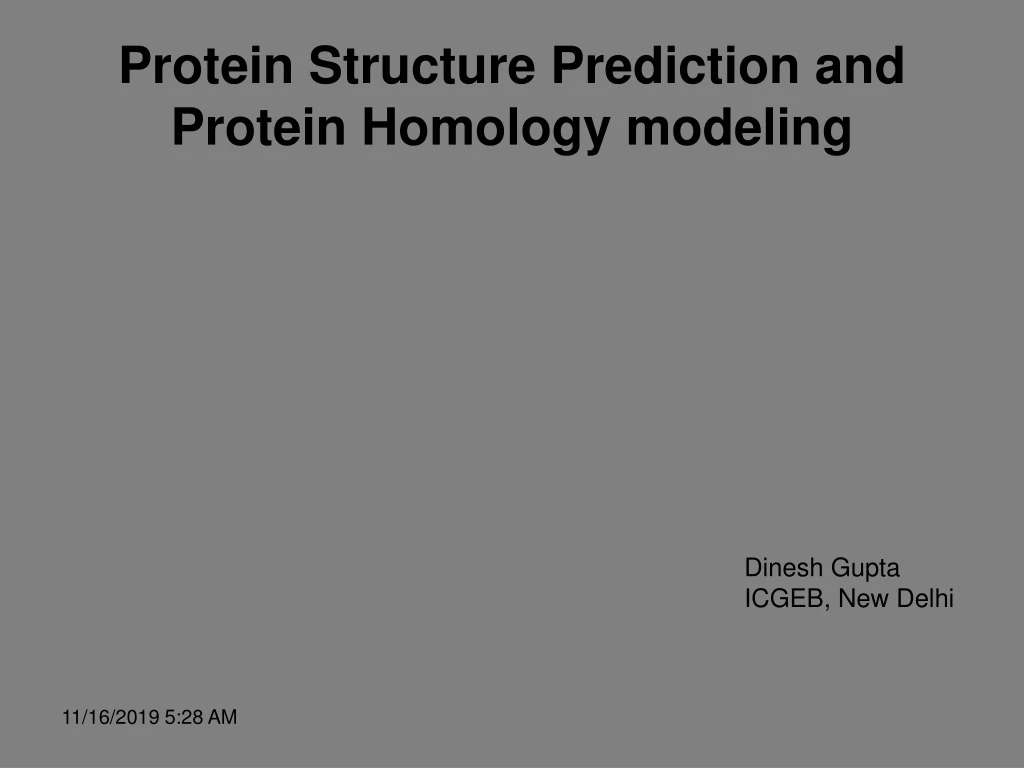 protein structure prediction and protein homology