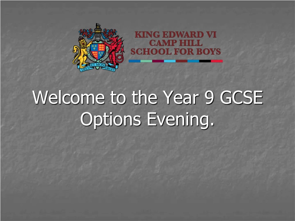 welcome to the year 9 gcse options evening