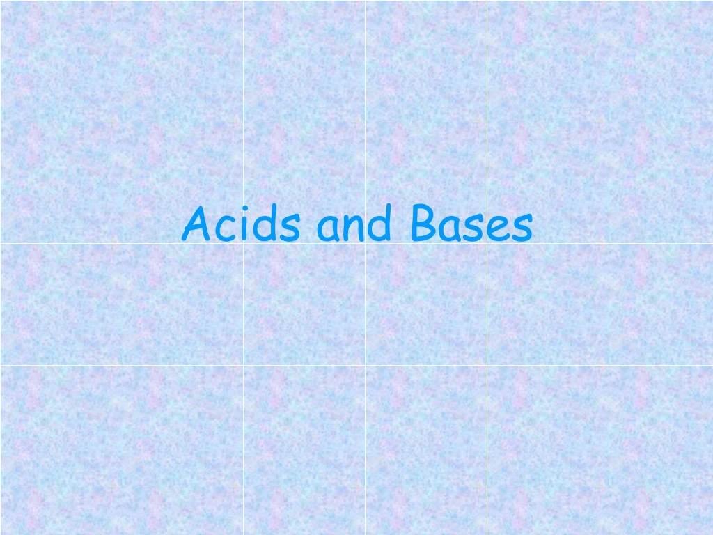 acids and bases