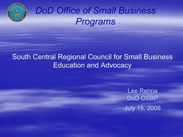 South Central Regional Council for Small Business Education and Advocacy