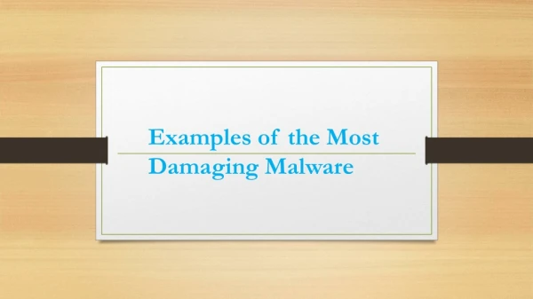 Examples of the Most Damaging Malware