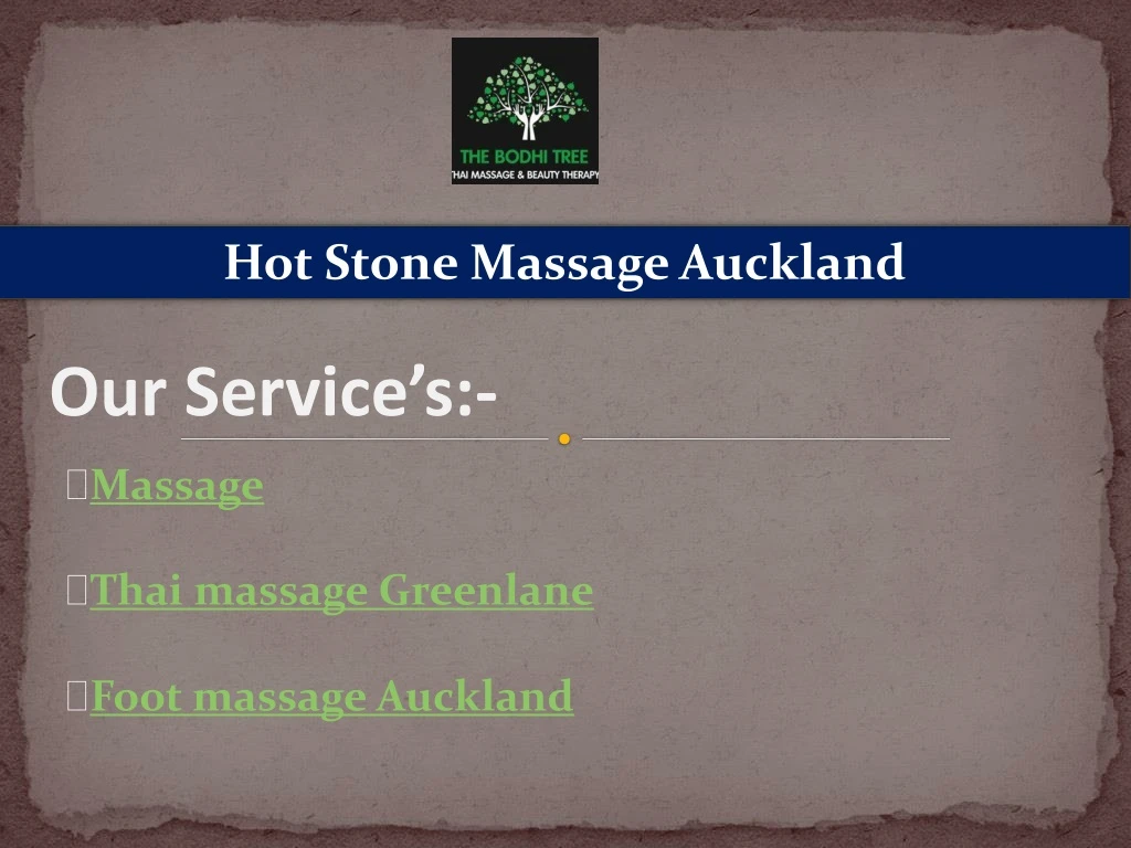 hot stone massage auckland