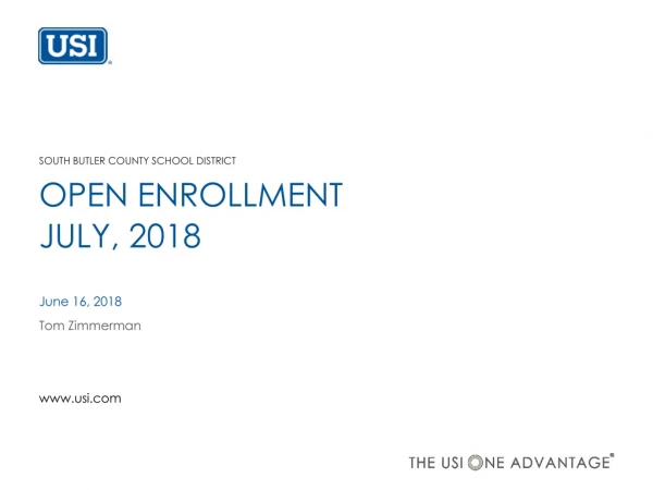 Open Enrollment july , 2018