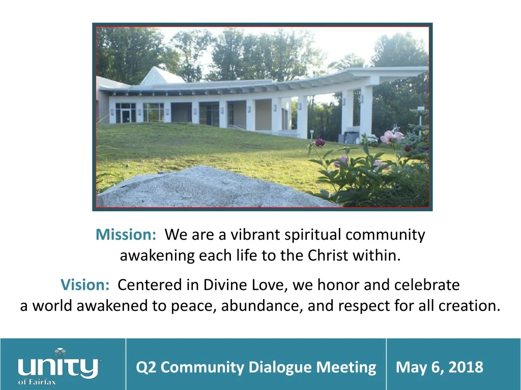 mission we are a vibrant spiritual community