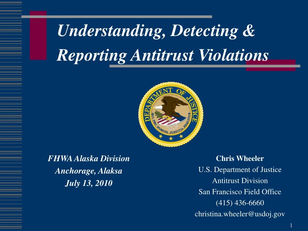 understanding detecting reporting antitrust