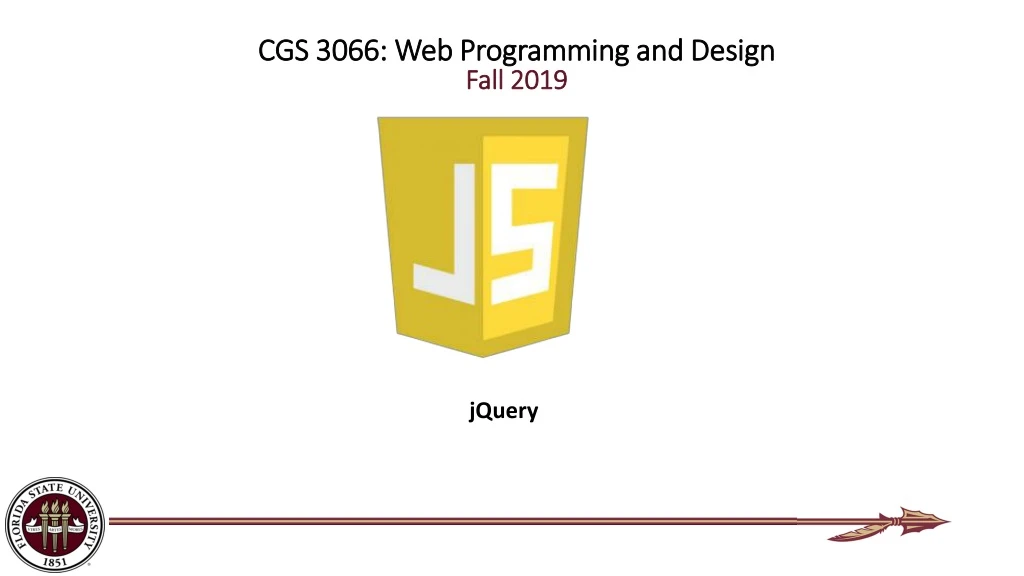 cgs 3066 web programming and design fall 2019