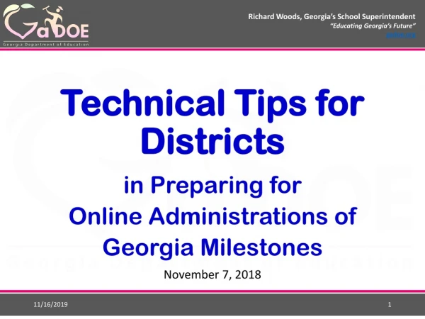 Technical Tips for Districts