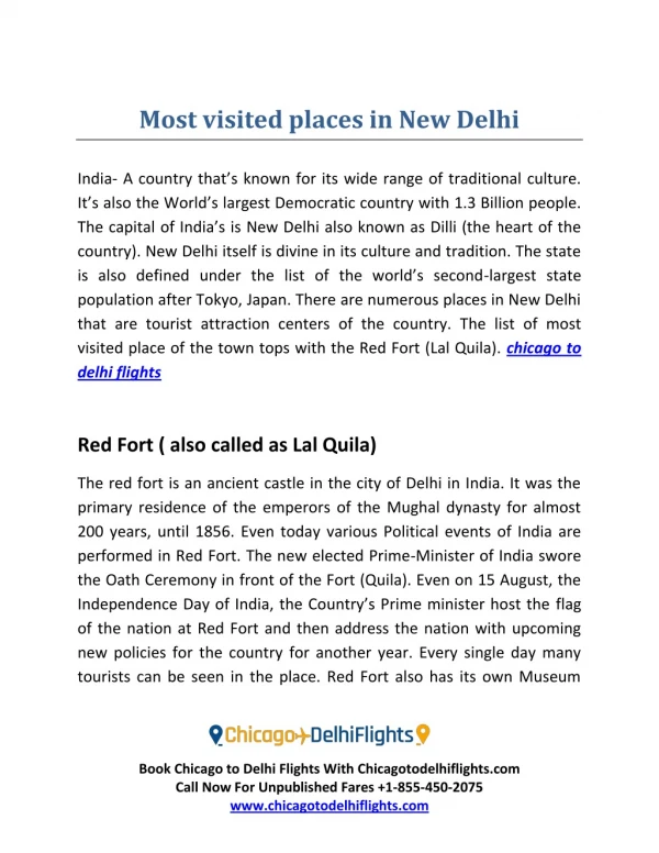 Most Visited Places In New Delhi
