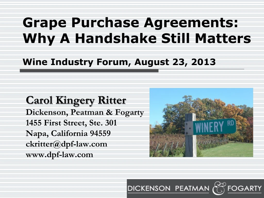 grape purchase agreements why a handshake still matters wine industry forum august 23 2013