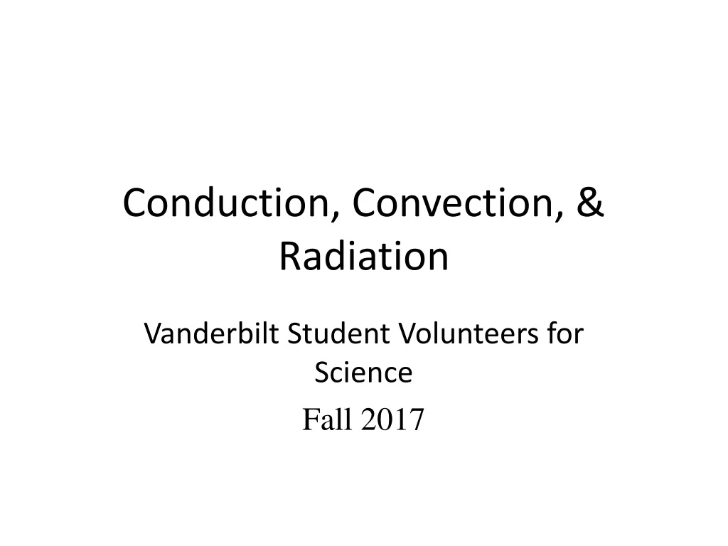 conduction convection radiation