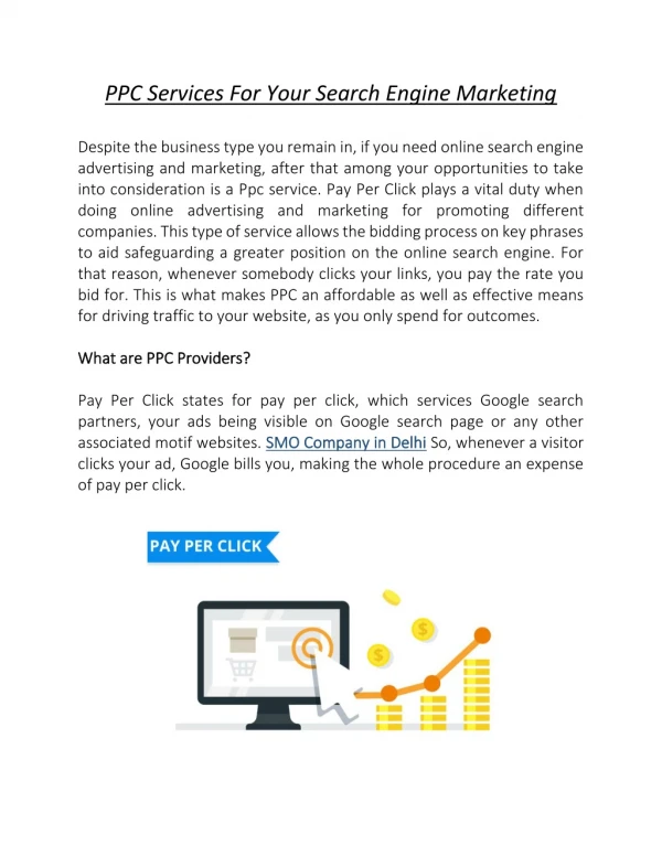 ppc services for your search engine marketing
