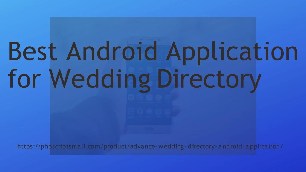 best android application for wedding directory