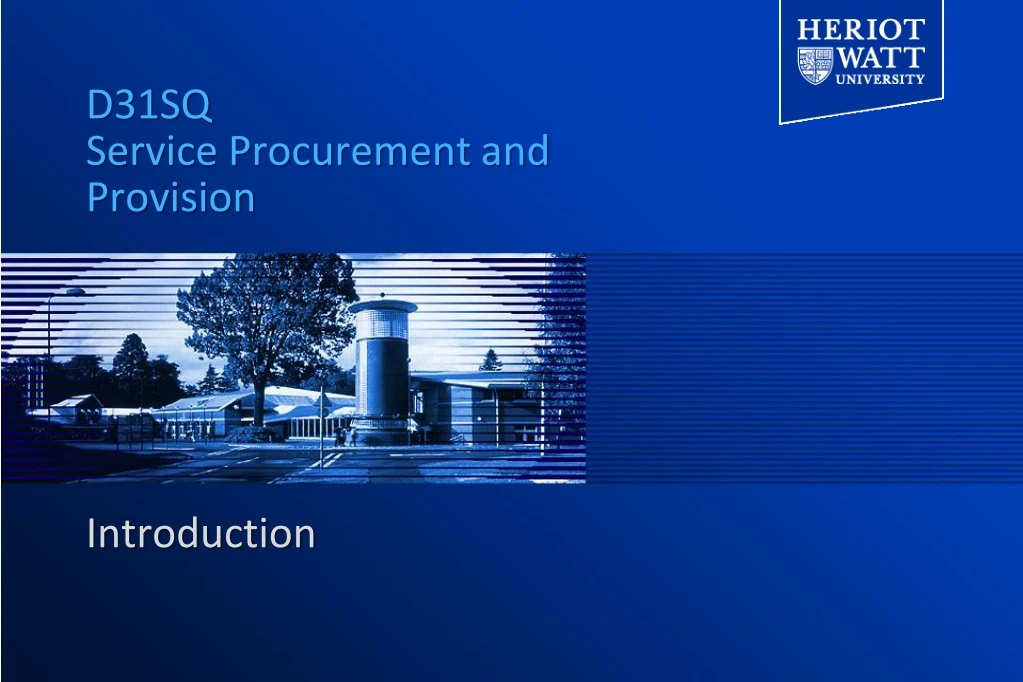 d31sq service procurement and provision