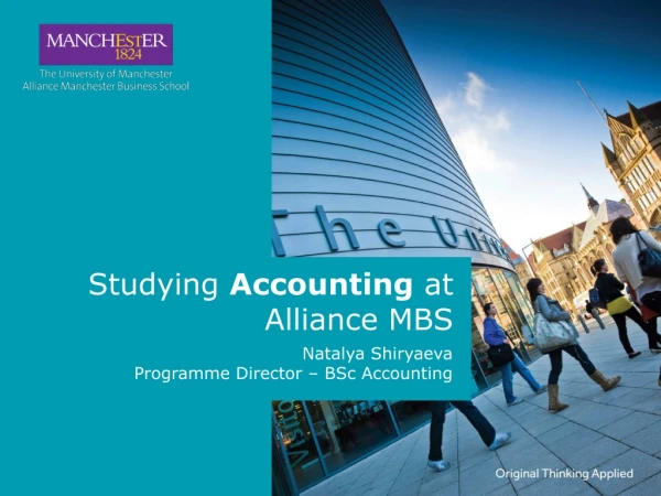 Studying Accounting at Alliance MBS