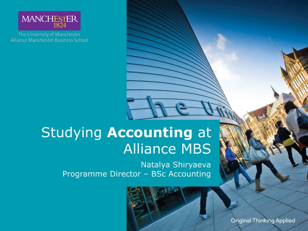 studying accounting at alliance mbs