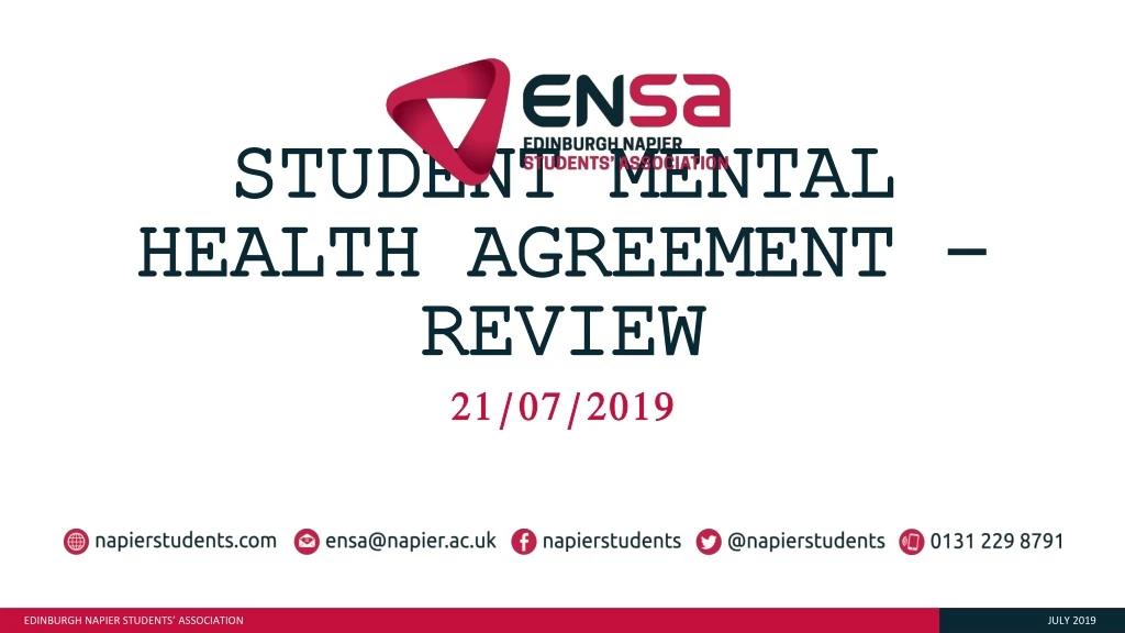 student mental health agreement review