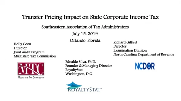 Transfer Pricing Impact on State Corporate Income Tax