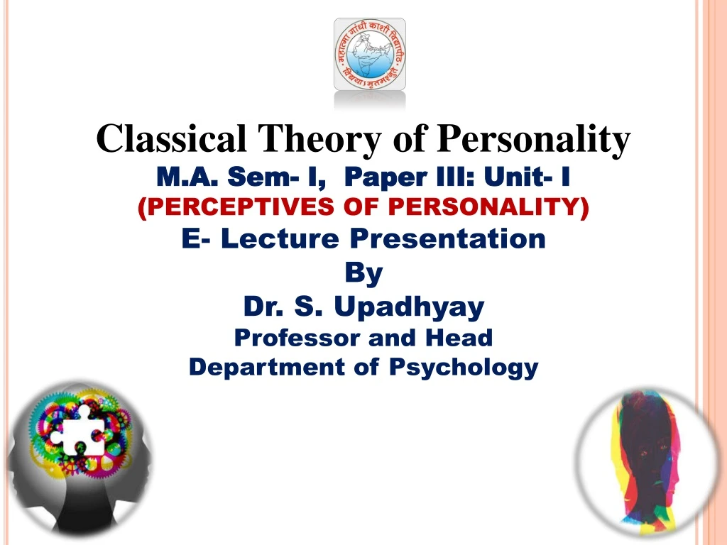 classical theory of personality m a sem i paper