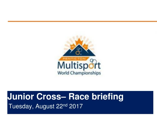 Junior Cross – Race briefing