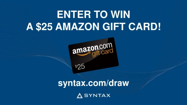 ENTER TO WIN A $25 AMAZON GIFT CARD!