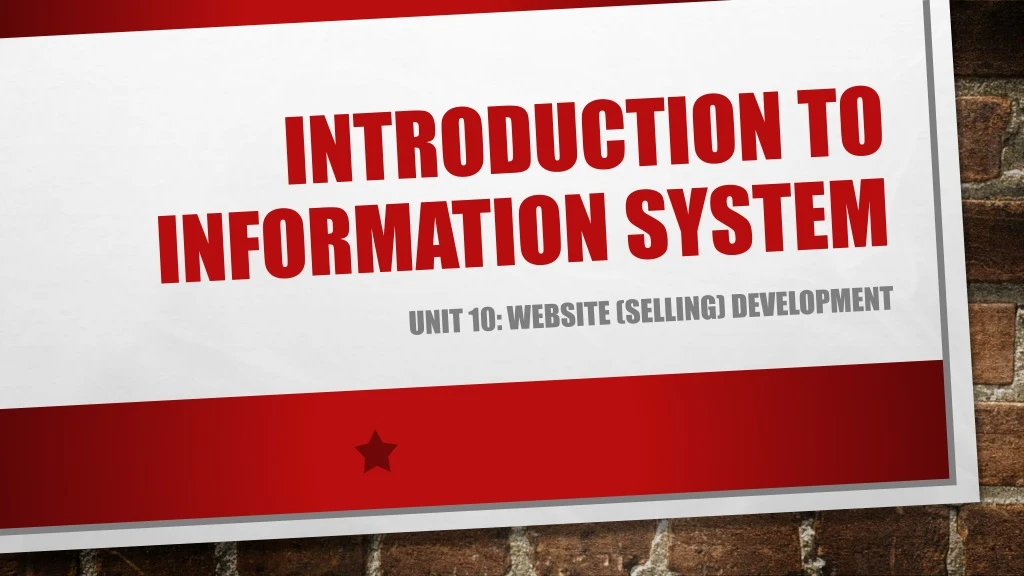 introduction to information system