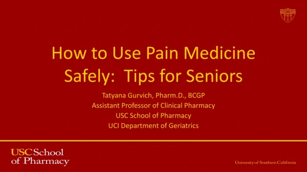 How to Use Pain Medicine Safely: Tips for Seniors