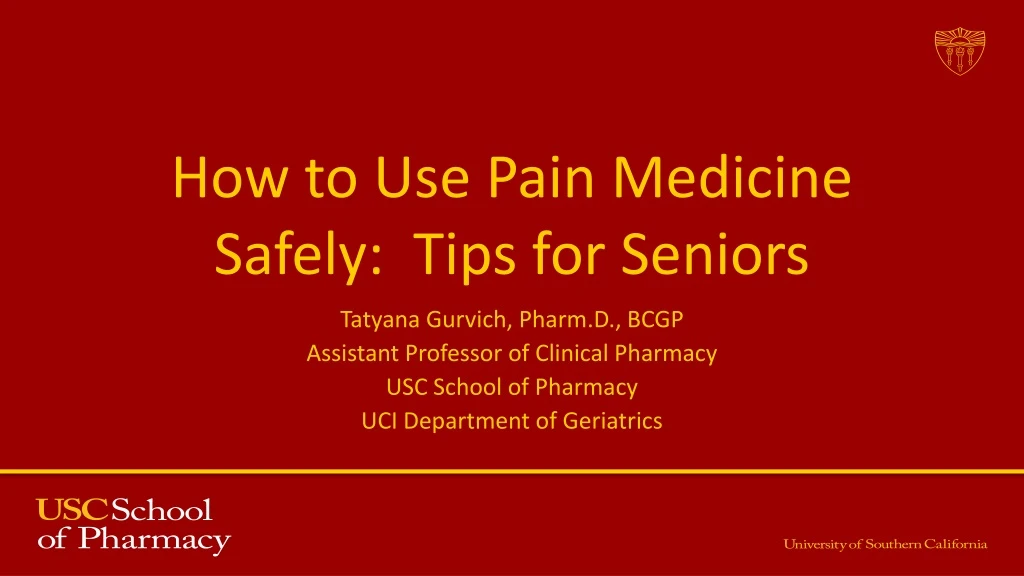 how to use pain medicine safely tips for seniors