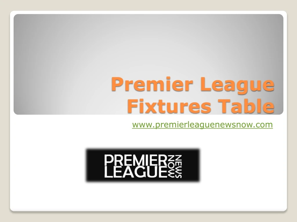 premier league fixtures table