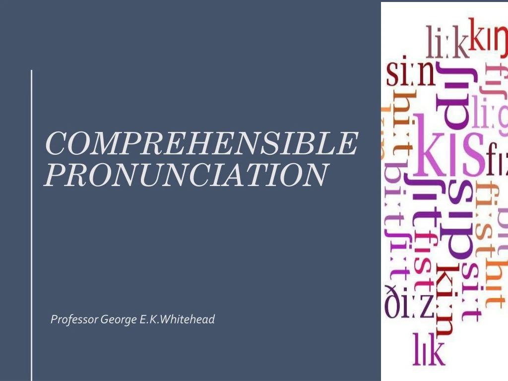 comprehensible pronunciation