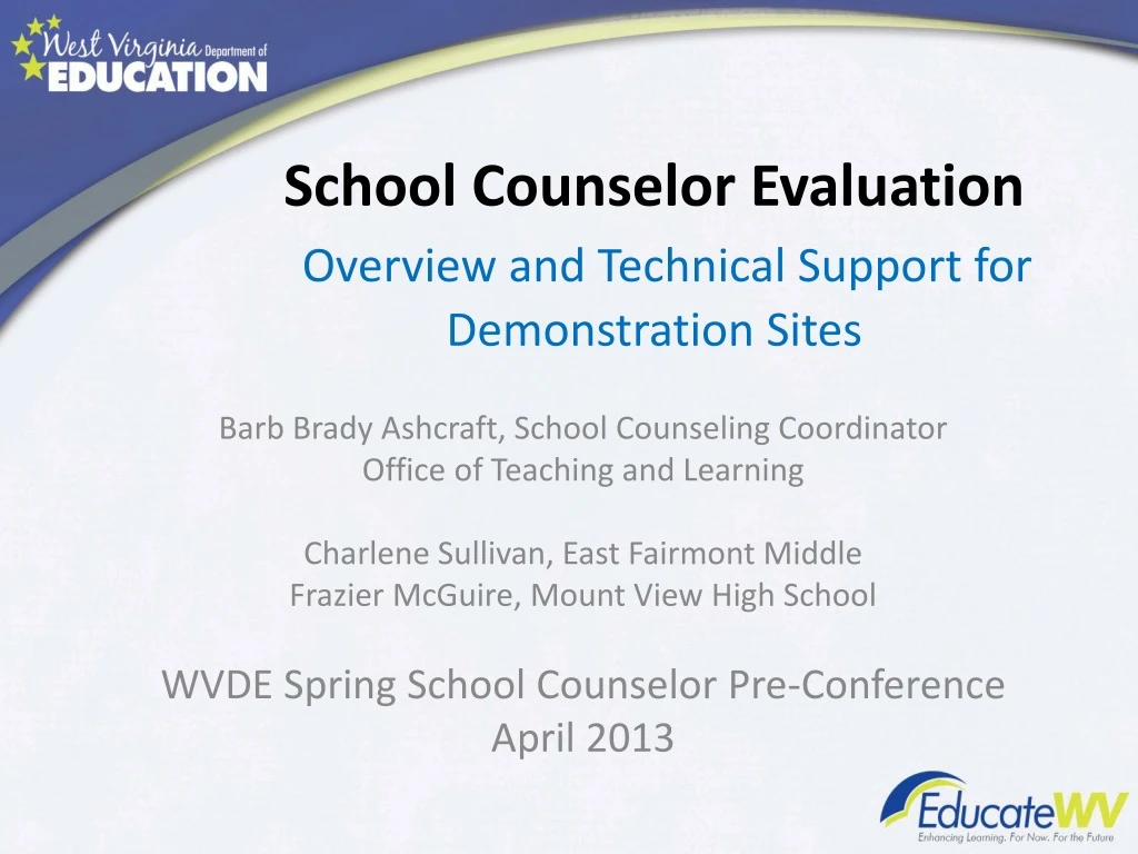 school counselor evaluation overview