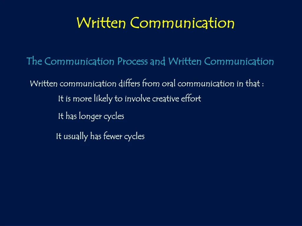 written communication