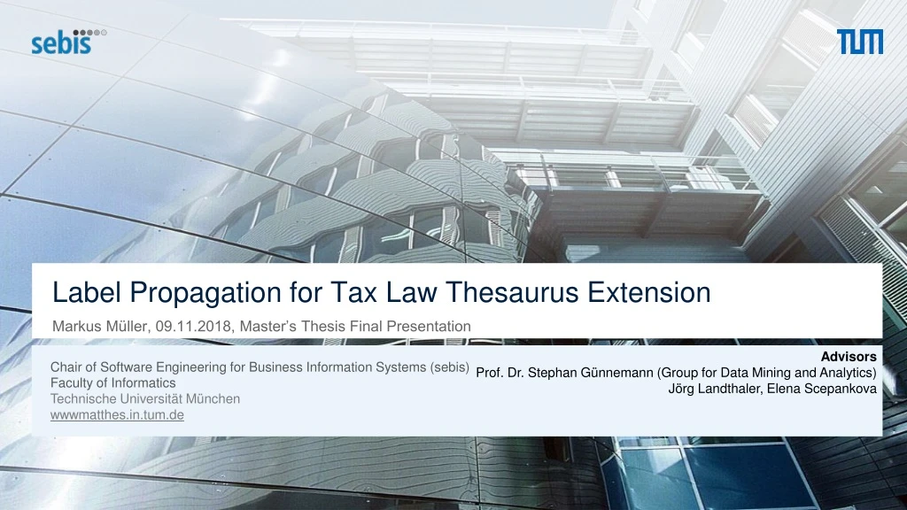 label propagation for tax law thesaurus extension