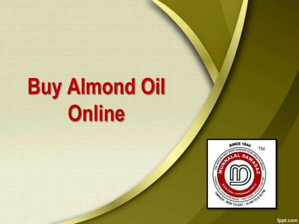 Buy Almond Oil Online, Best Ayurvedic Almond Oil in India - Munnalal Dawasaz